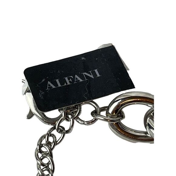 ALFANI blue Colored Link Collar Necklace, 19" + 2" extender - Picture 5 of 7